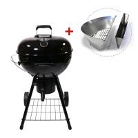 Угольный гриль-барбекю SnS Kettle Black Edition, grill с корзиной SnS, 57 см, черный